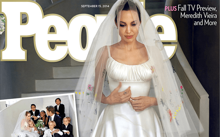 First Look: Angelina Jolie’s wedding dress
