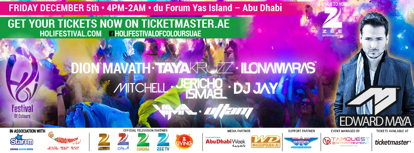 Festival of colours Abu Dhabi 2014
