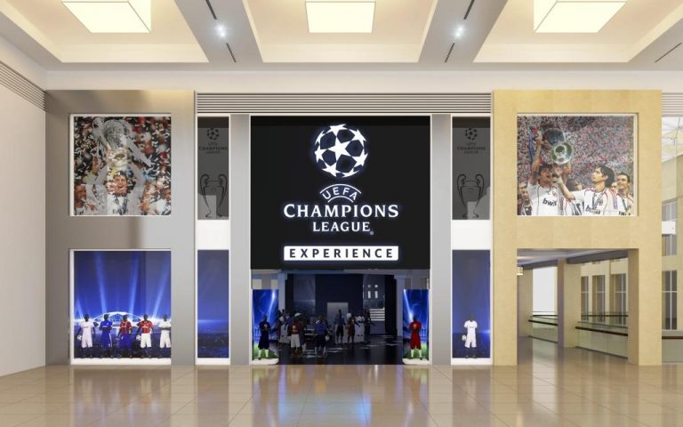 UCL Experience store front at Yas Mall Abu Dhabi