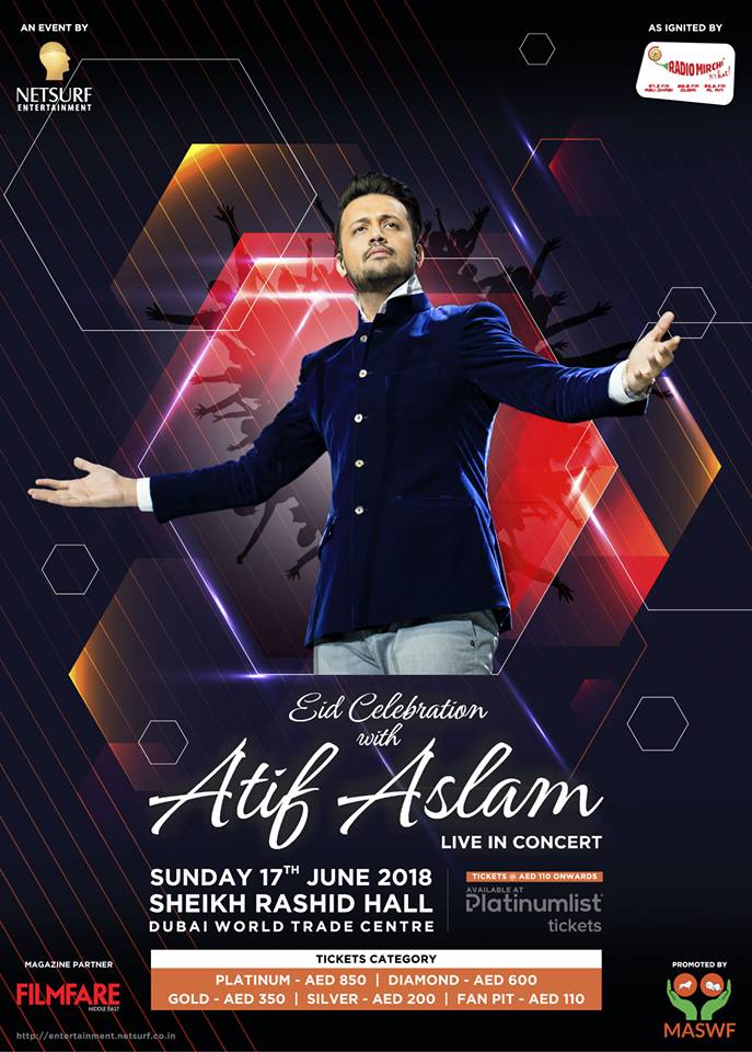 Celebrate Eid with Atif Aslam in Dubai