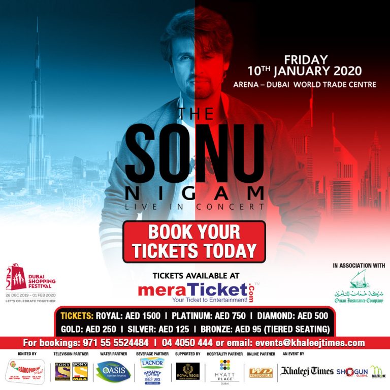Sonu Nigam Live in Dubai – Jan 10th 2020