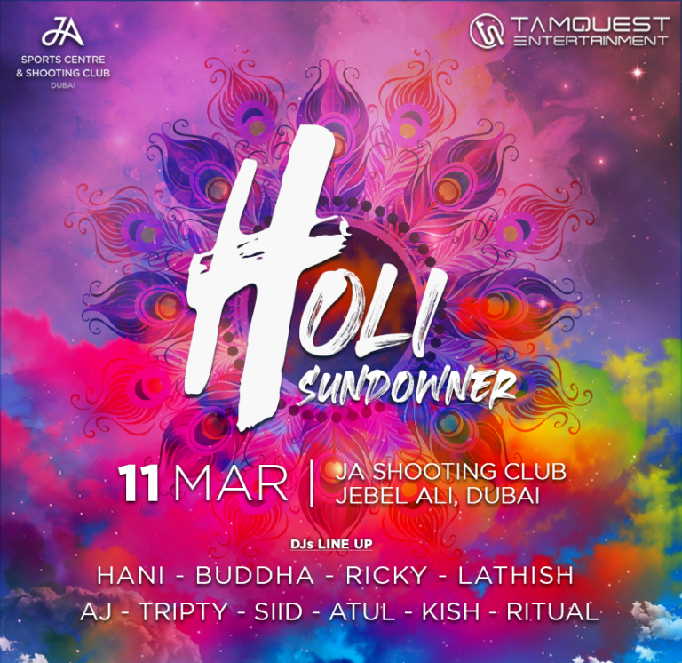 HOLI SUNDOWNER – ALL DAY Holi Party in Dubai
