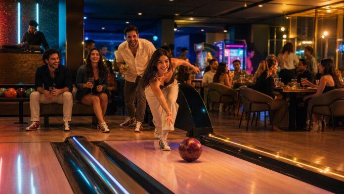 Brass Monkey Abu Dhabi Opens This September Adults enjoying bowling, arcade games and dining at an Abu Dhabi venue