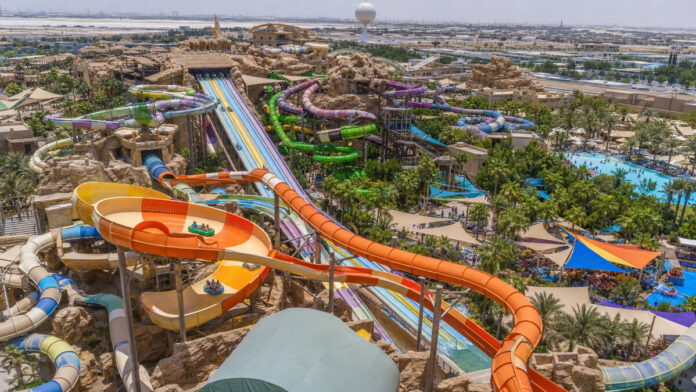 Expansive Abu Dhabi waterpark with dozens of colourful waterslides